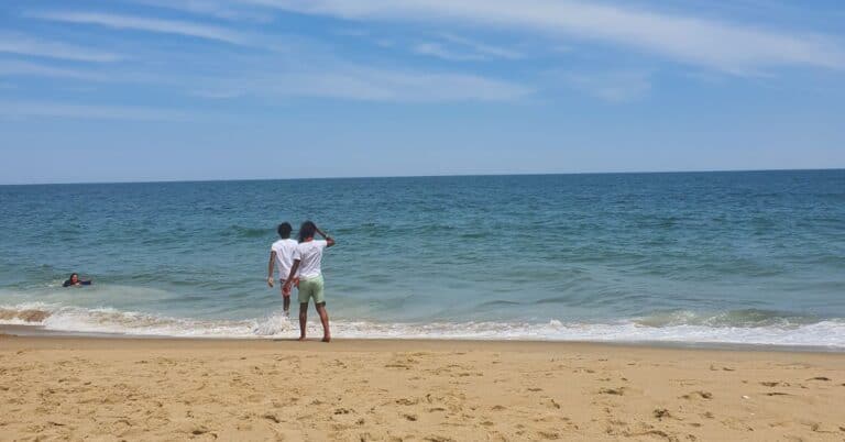 Teens on the beach in Ocean City, MD