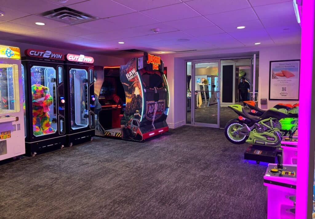 View of the game room at the Gaylord